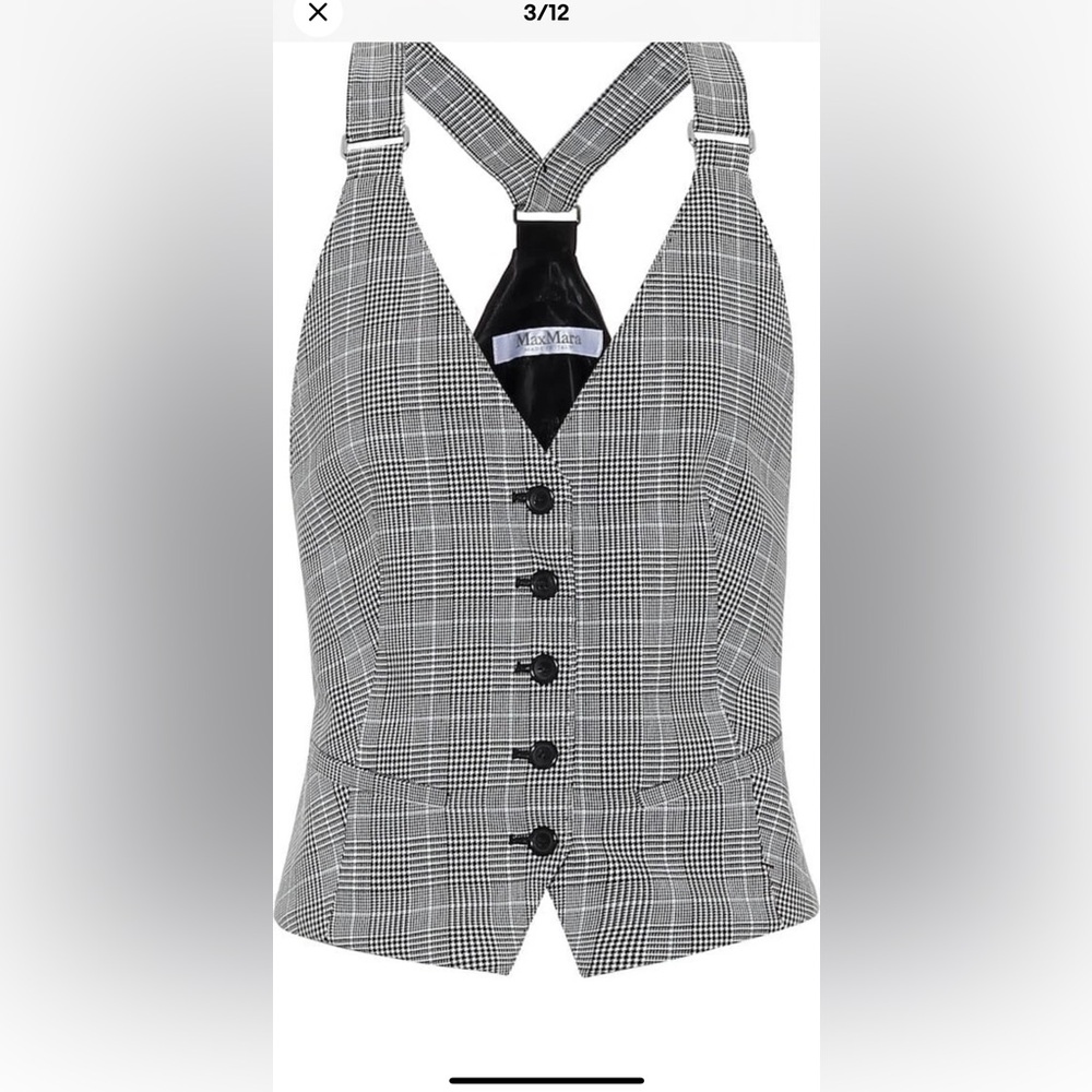 RRP€1099✨ MAX MARA  Cotton SUIT  Gilet USA6